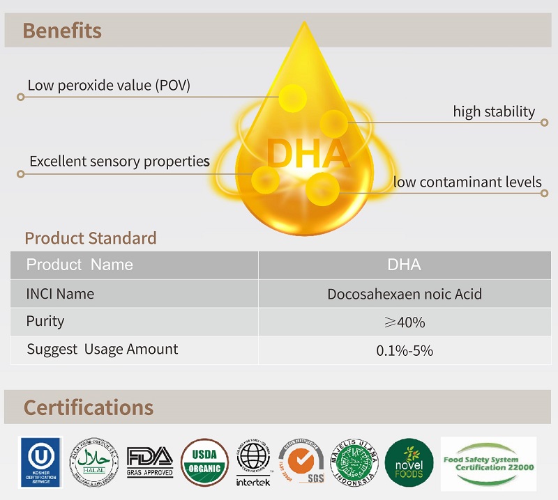 ประโยชน์ของ DHA ในสูตรเครื่องสำอาง ประโยชน์ของ DHA ในสูตรเครื่องสำอาง